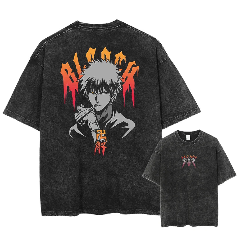 Bleach Ichigo's Battle Oversized Vintage T-Shirt
