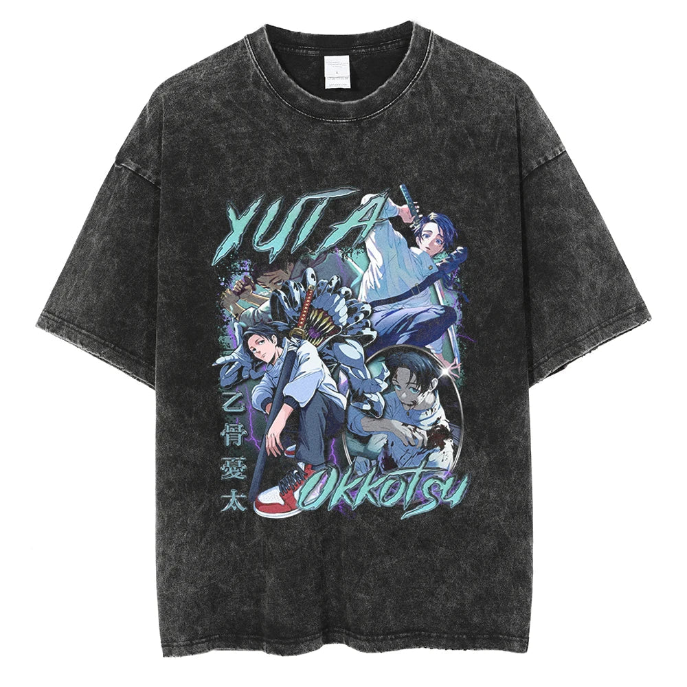 Jujutsu Kaisen Yuta Cursed Energy Prodigy Oversized Vintage T-Shirt