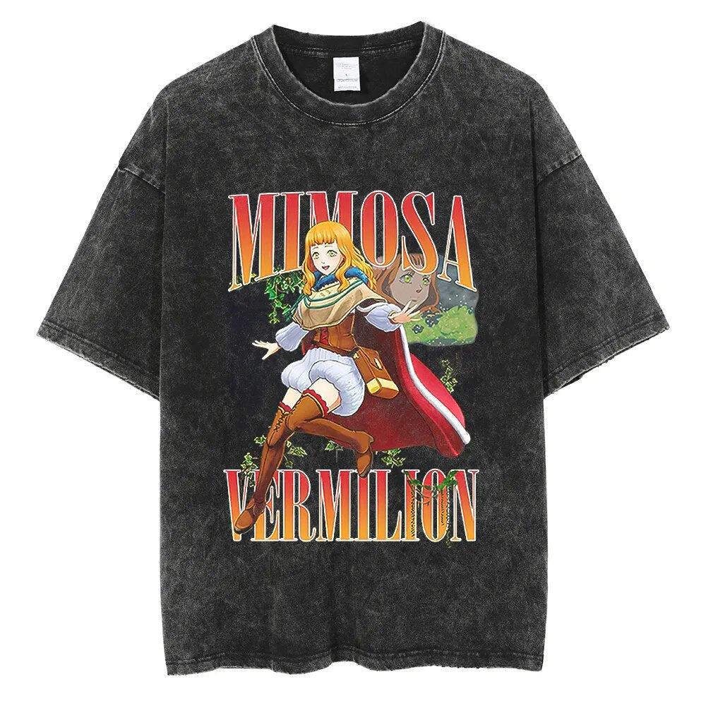 Black Clover Mimosa Healing Magic Vintage T-Shirt