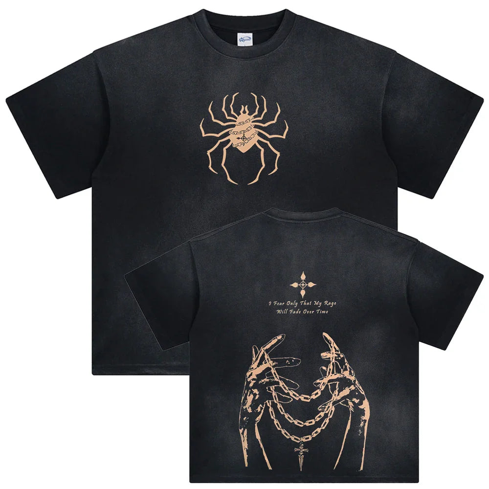 Hunter x Hunter Spider's Web Oversized Vintage T-Shirt