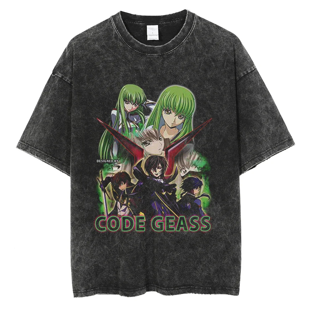 Code Geass Black Knights and Allies Oversized Vintage T-Shirt