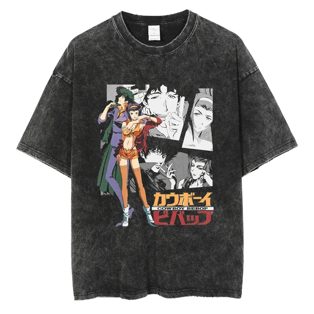 Cowboy Bebop Duo's Tale Oversized Vintage T-Shirt