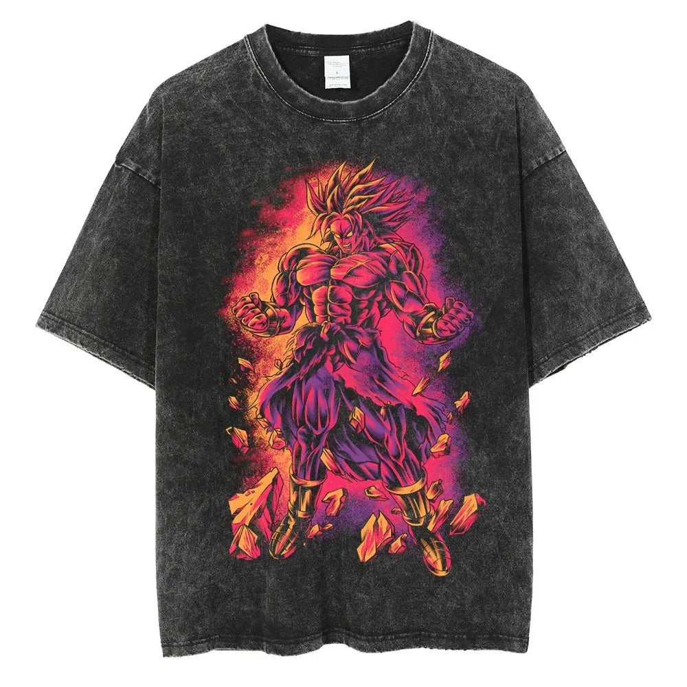 Dragon Ball Super Saiyan Oversized Vintage T-Shirt