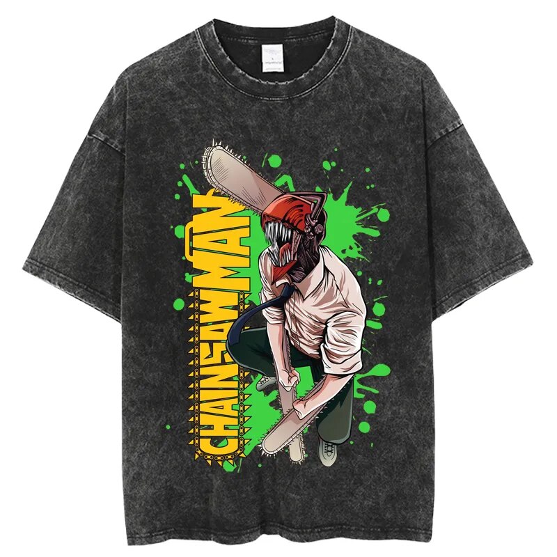Chainsaw Man Denji Cursed Avenger Vintage T-Shirt