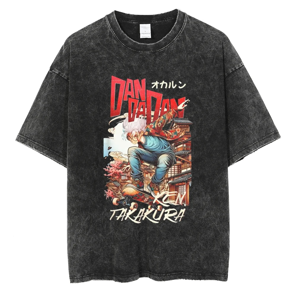 Dandadan Ken's Journey Oversized Vintage T-Shirt