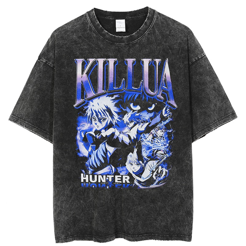 Hunter x Hunter Killua Godspeed Oversized Vintage T-Shirt