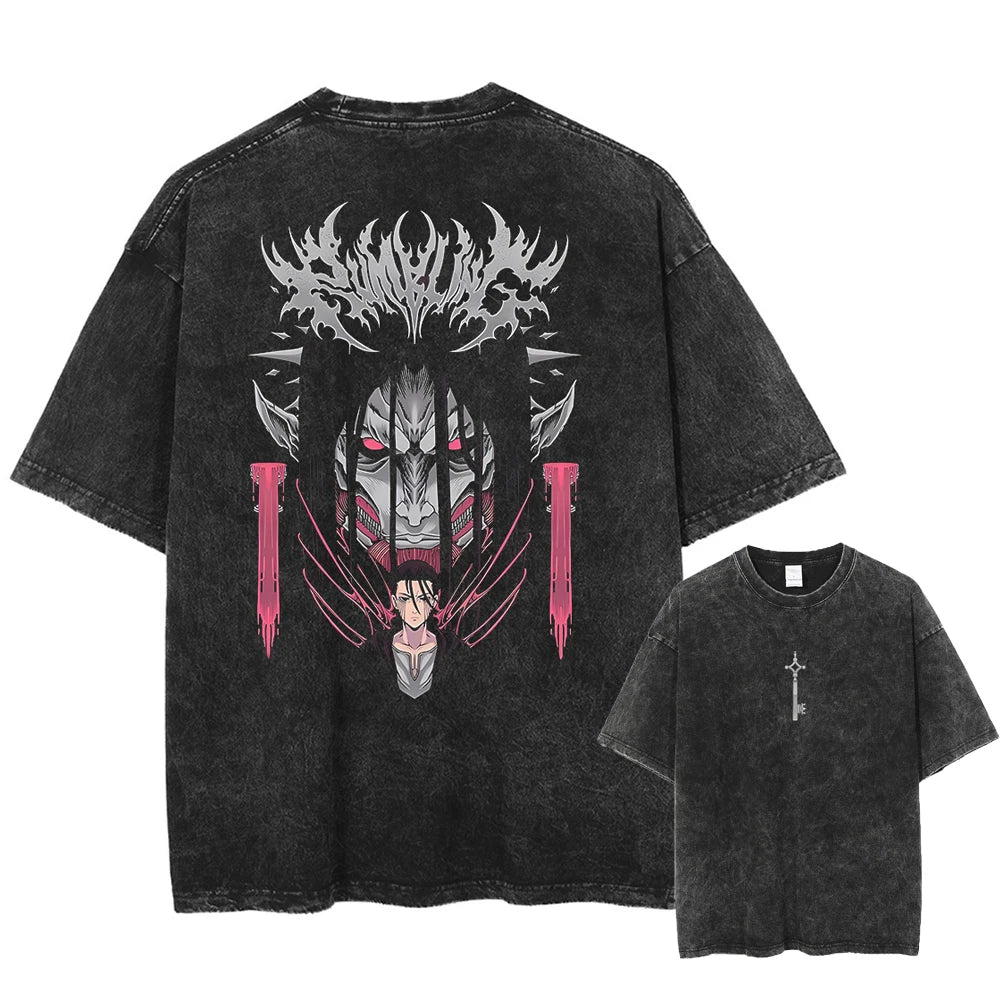 Attack on Titan Founder's Power Oversized Vintage T-Shirt