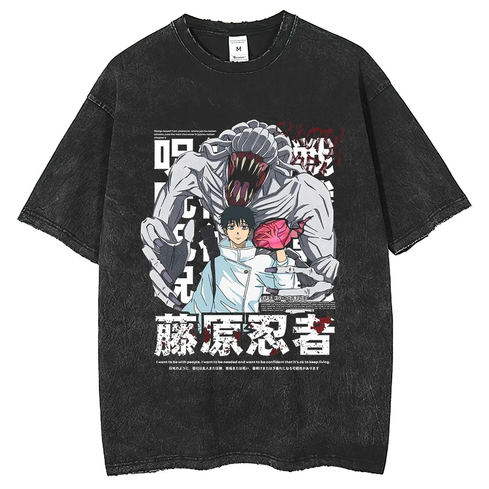 Jujutsu Kaisen Yuta's Curse Oversized Vintage T-Shirt