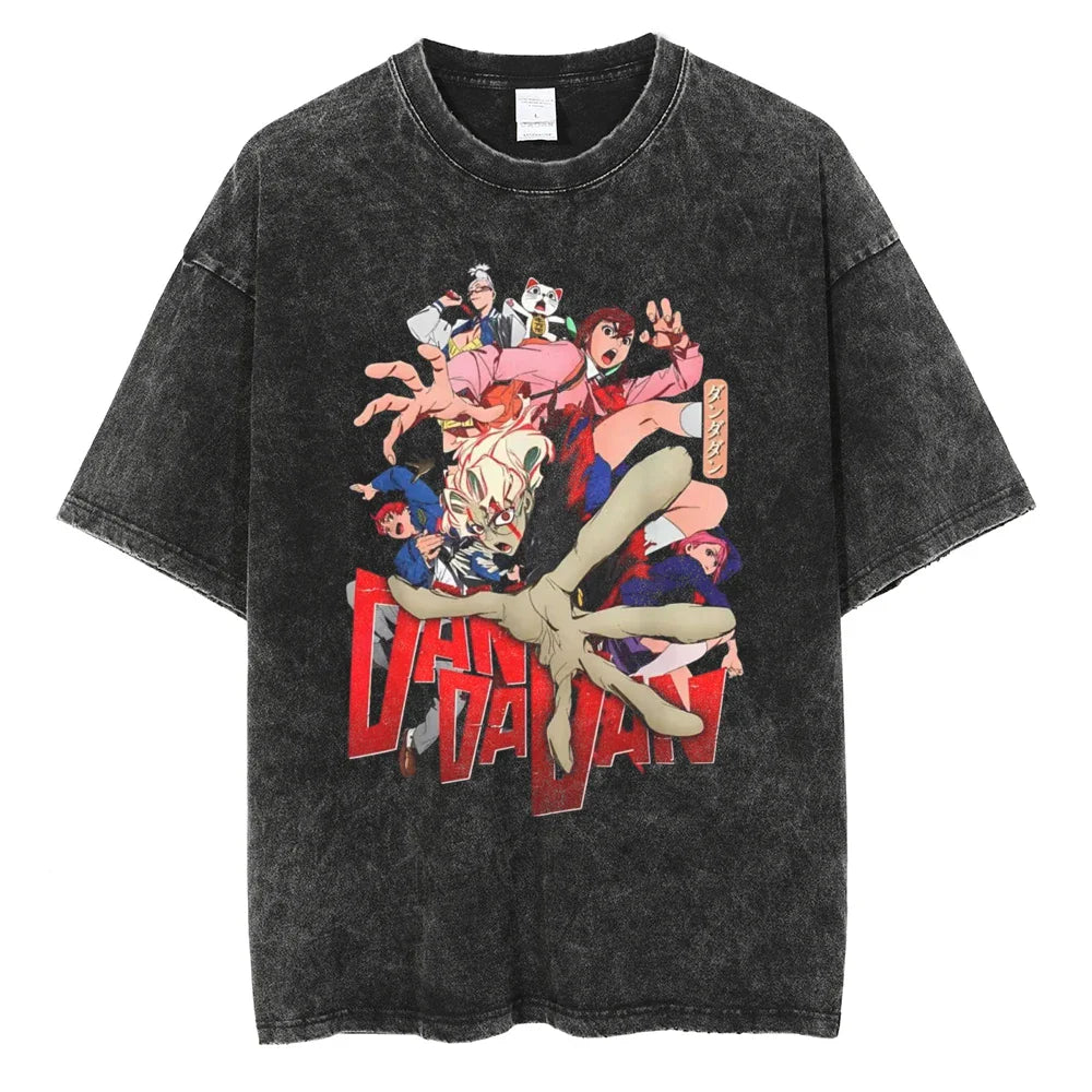 Dandadan Team's Unity Oversized Vintage T-Shirt