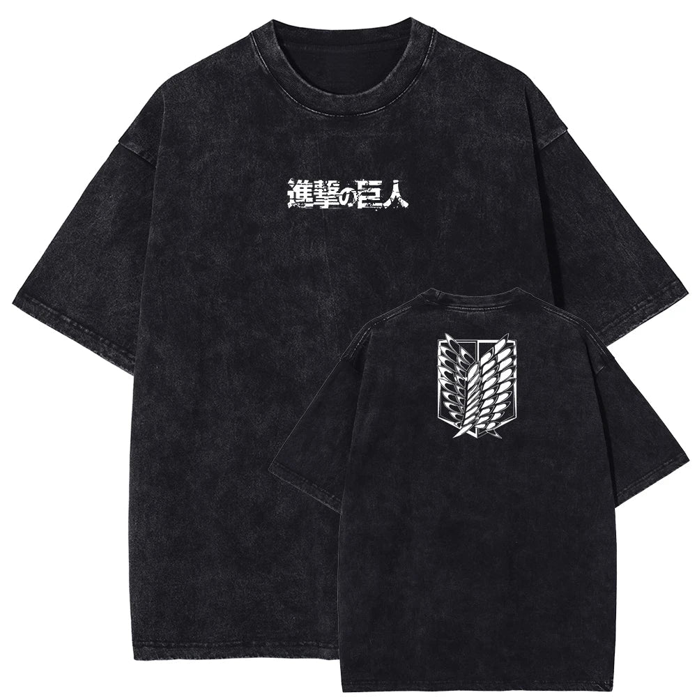 Attack on Titan Liberty Wings Oversized Vintage Shirt