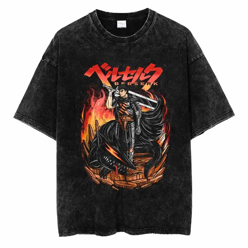 Berserk Dark Knight Oversized Vintage T-Shirt