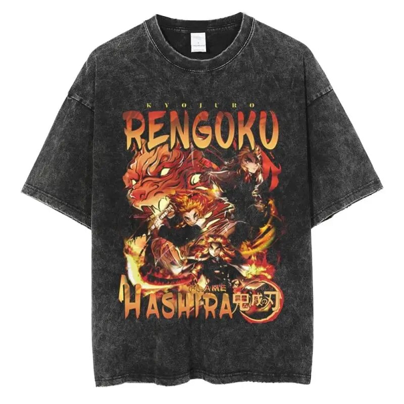 Demon Slayer Rengoku Blaze Warrior Vintage T-Shirt