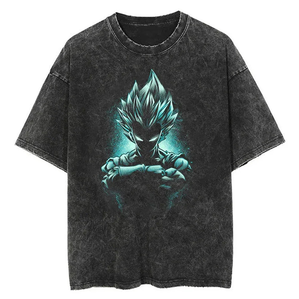 Dragon Ball Vegeta Super Saiyan Blue Oversized Vintage T-Shirt