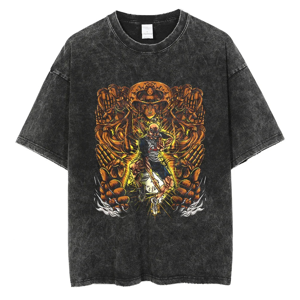 Hunter x Hunter Netero King of Nen Oversized Vintage T-Shirt