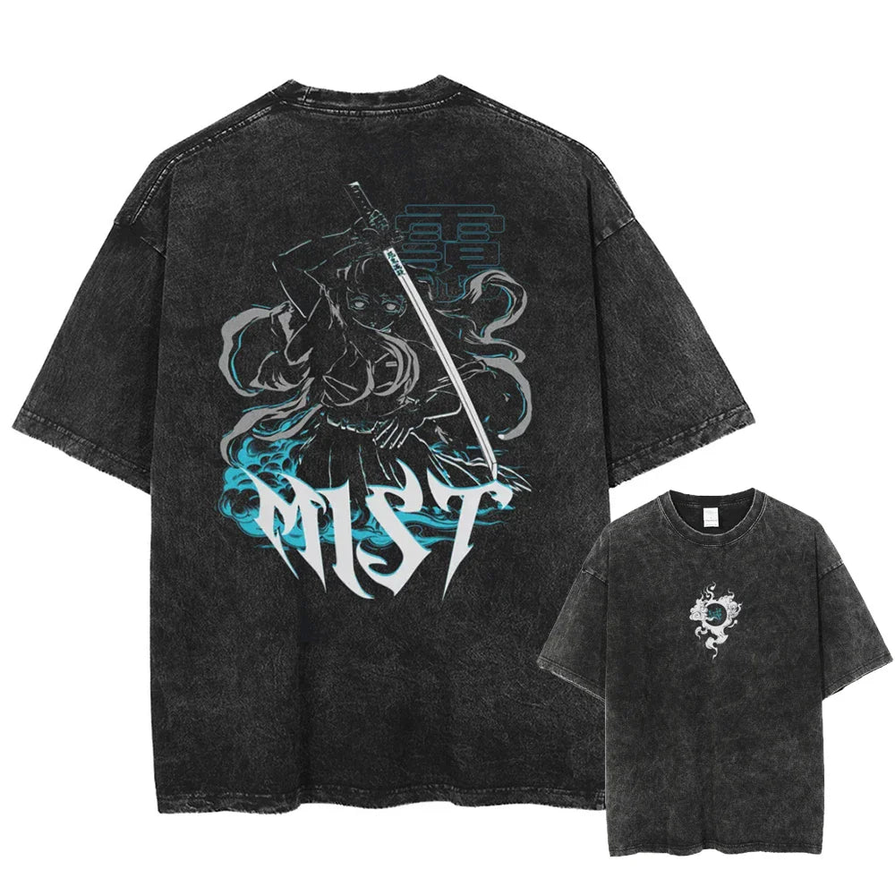 Demon Slayer Mist's Path Oversized Vintage T-Shirt