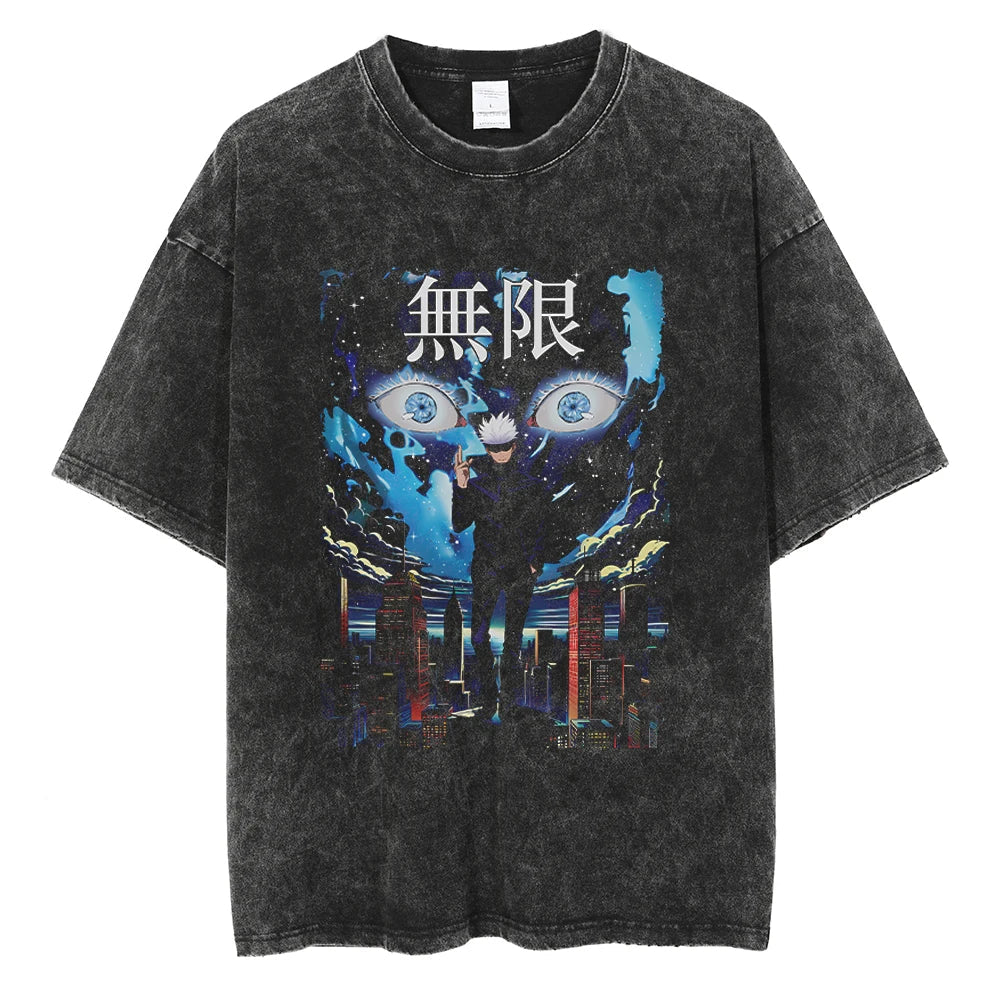 Jujutsu Kaisen Gojo Infinity Untamed Oversized Vintage T-Shirt