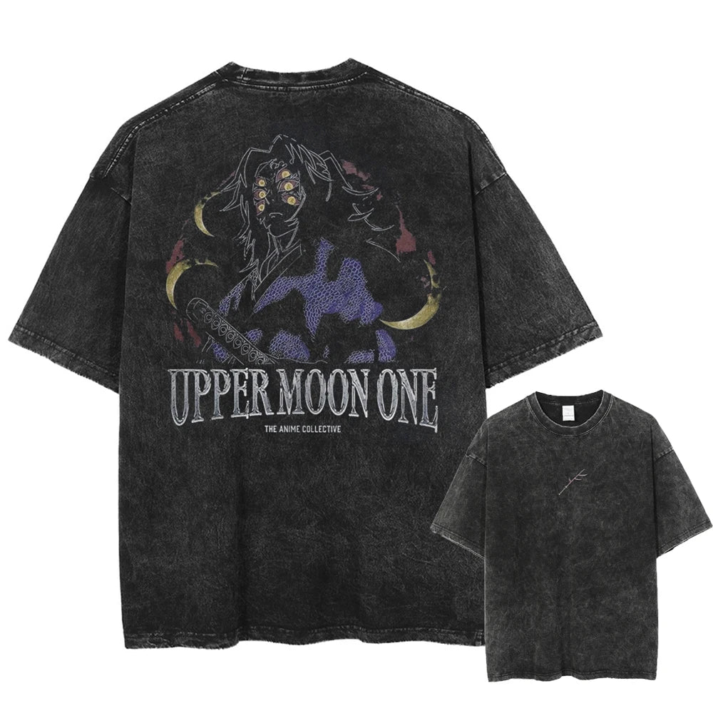 Demon Slayer Moon's Blade Oversized Vintage T-Shirt