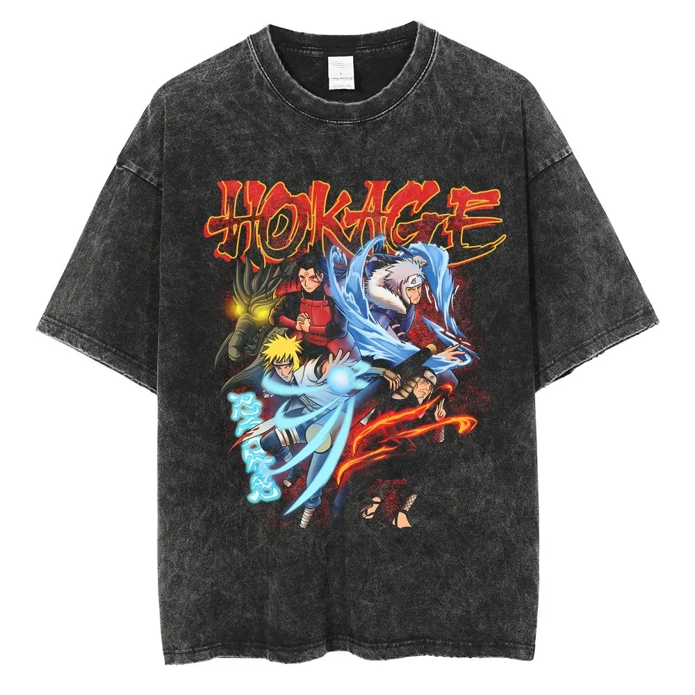 Naruto Hokage Spirit Oversized Vintage T-Shirt