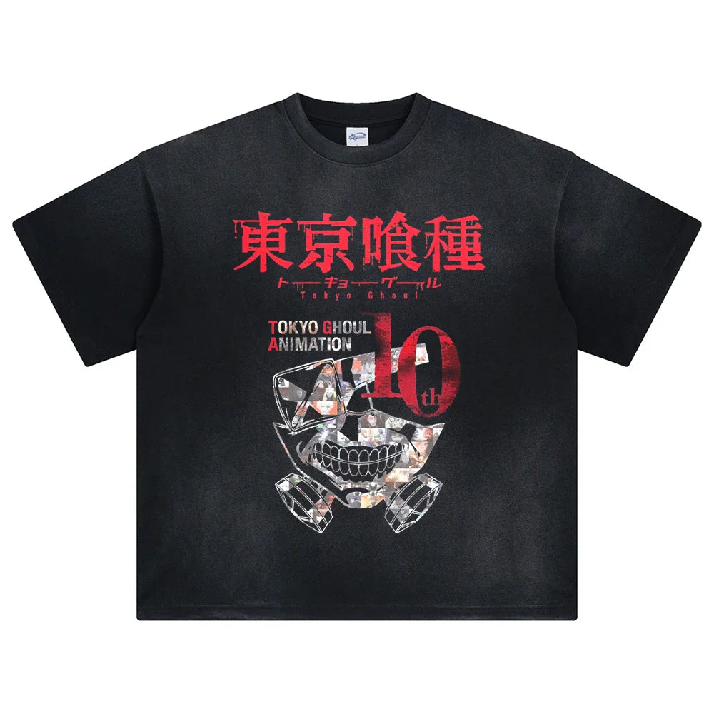 Tokyo Ghoul Kaneki's Mask Oversized Vintage Shirt