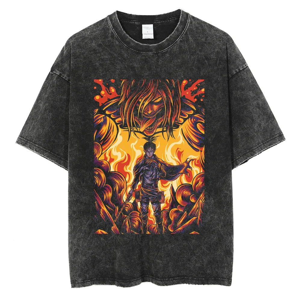 Attack on Titan Eren Yeager Founding Titan Vintage T-Shirt
