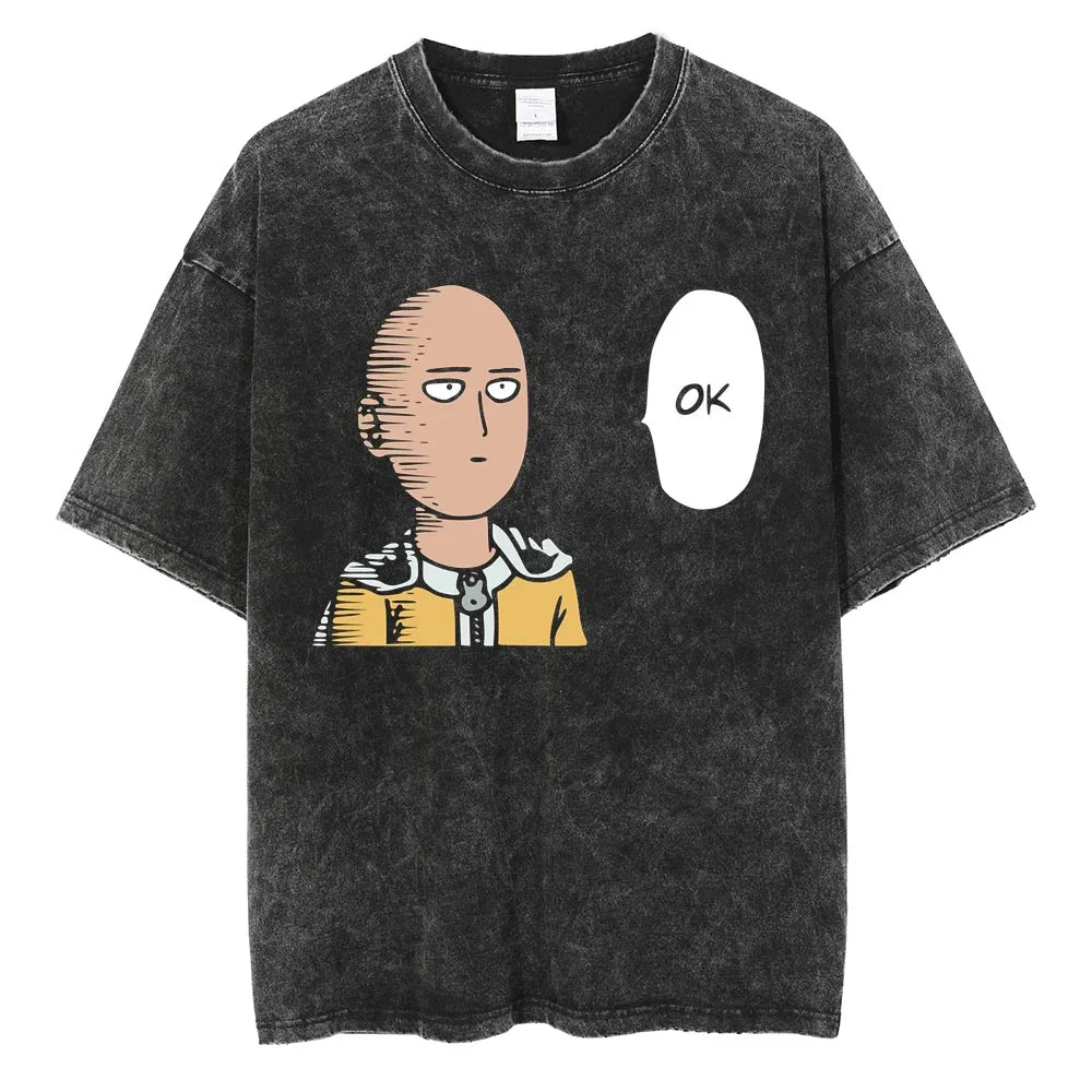 One Punch Man Saitama Unstoppable Force Vintage T-Shirt