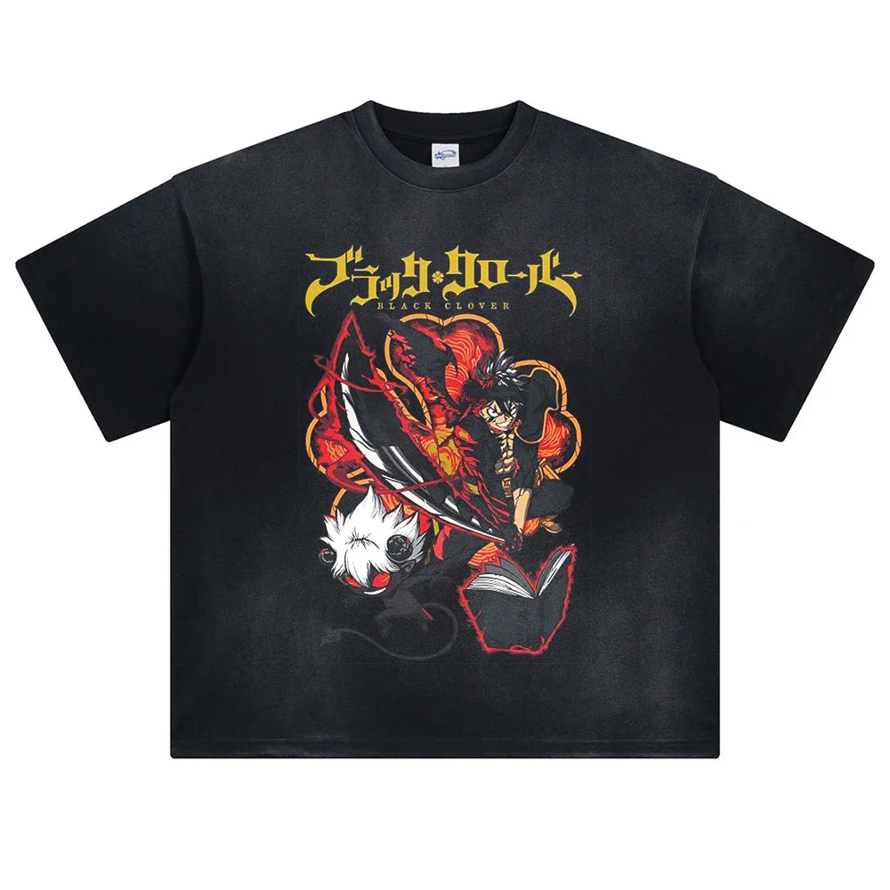 Black Clover Asta's Determination Oversized Vintage T-Shirt