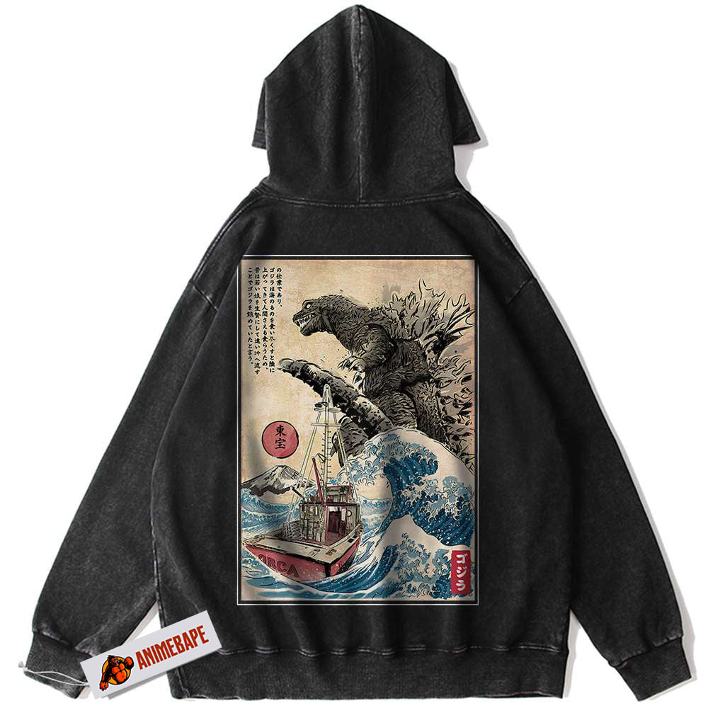 Vintage Godzilla Movie Hoodie for Fans - Comfortable Hoodie