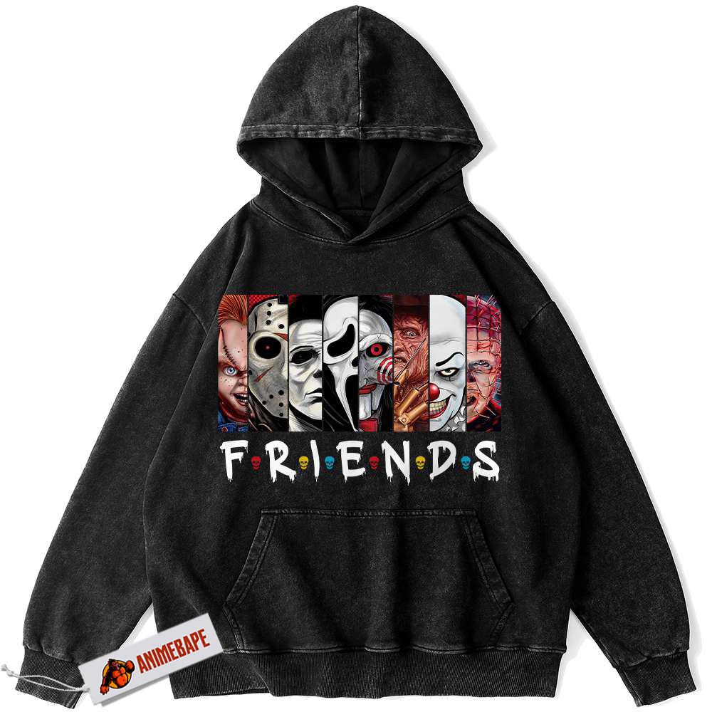 Vintage Horror Friends Movie Hoodie for Fans Horror