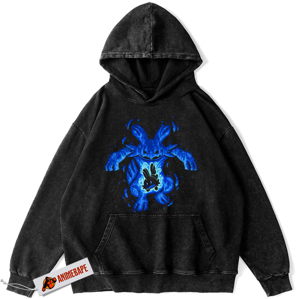 Pokemon Mudkip Marshtomp Vintage Anime Hoodie for Fans