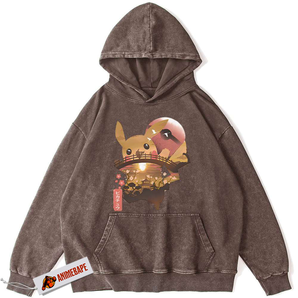 Vintage Pikachu Anime Hoodie for Pokemon Fans, Size v72