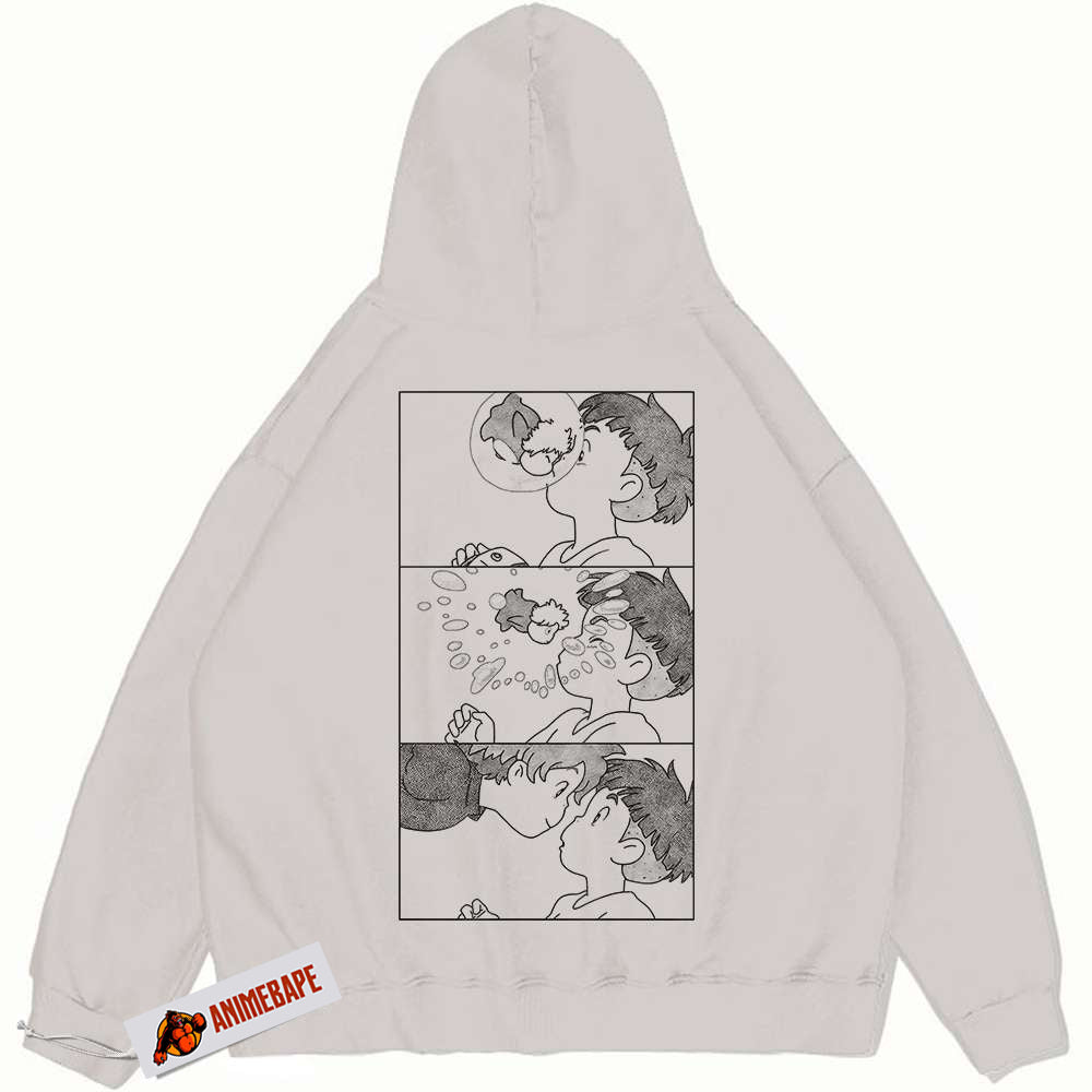 Ponyo Hoodie, Anime Vintage Hoodie for Studio Ghibli Fans