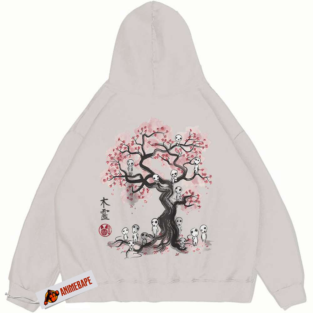 Princess Mononoke Anime Hoodie, Vintage Studio Ghibli Hoodie v78