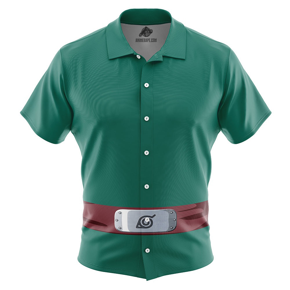 Rock Lee Shippuden Naruto Button Up Hawaiian Shirt