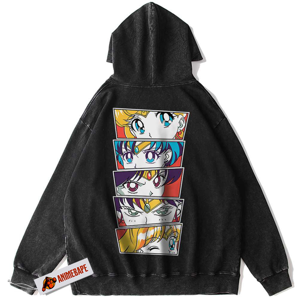 Sailor Moon Sailor Team Anime Vintage Hoodie for Fans and Collectors