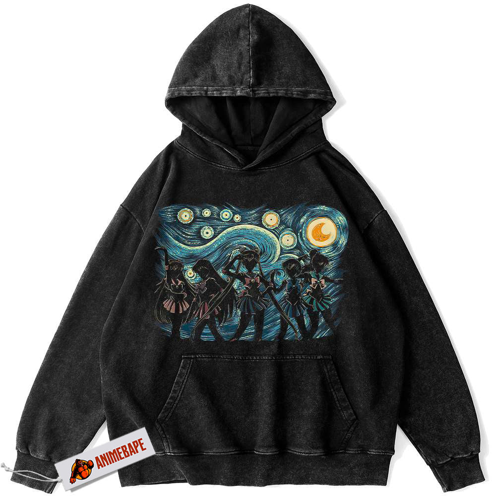 Sailor Moon Goth Style Vintage Anime Hoodie for Fans and Collectors