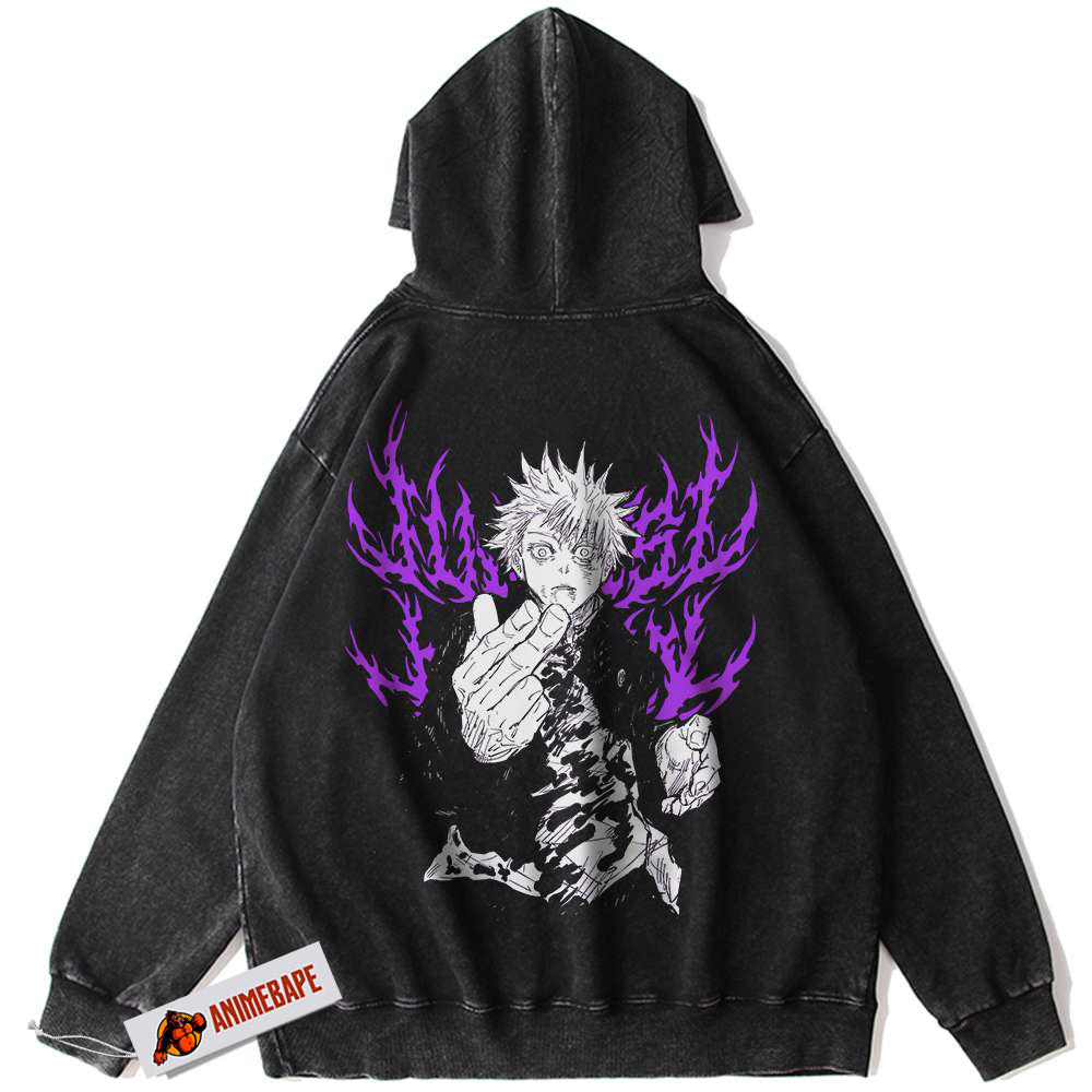 Satoru Gojo Vintage Hoodie, Jujutsu Kaisen Anime Hoodie for Men