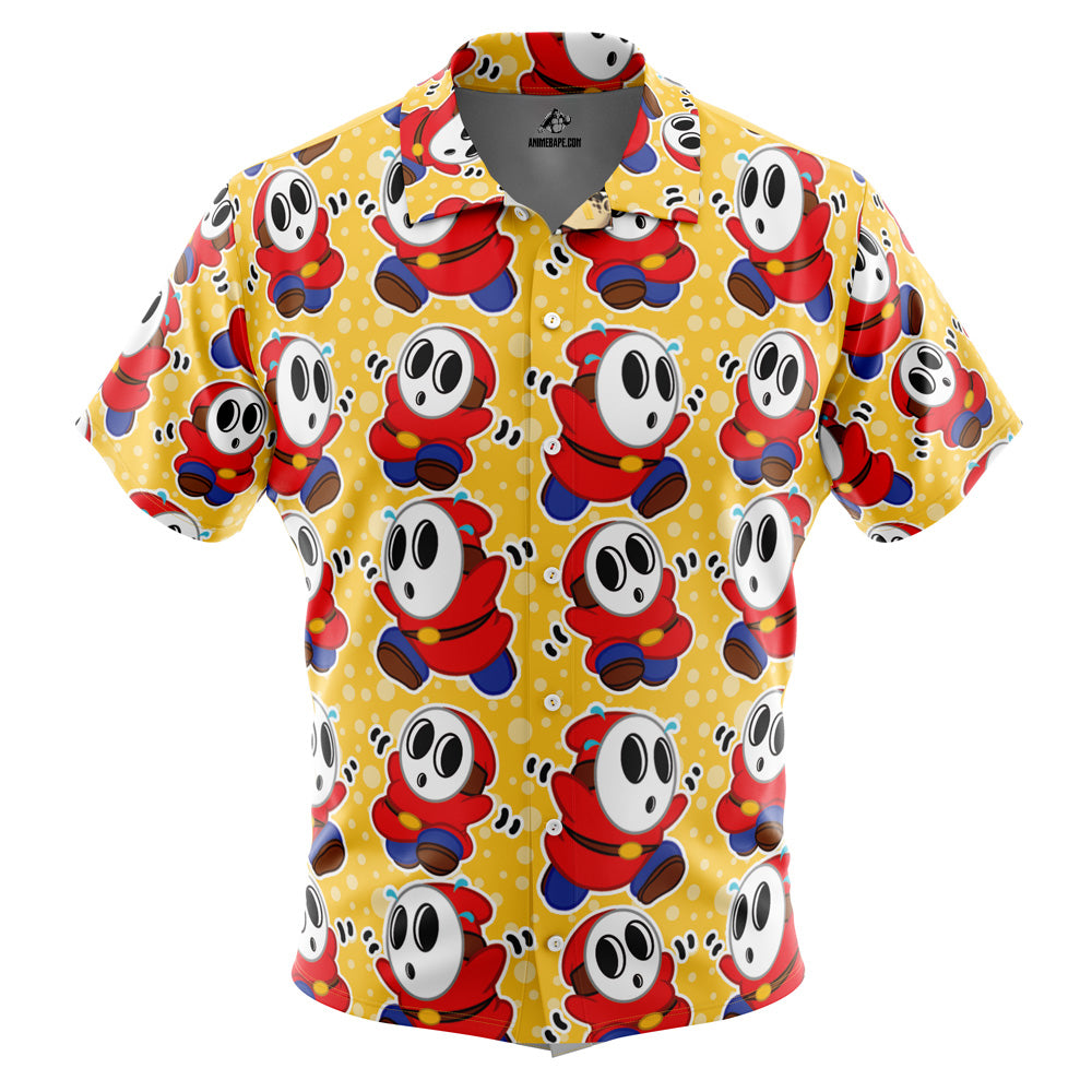 Shy Guy Mario Bros Button Up Hawaiian Shirt