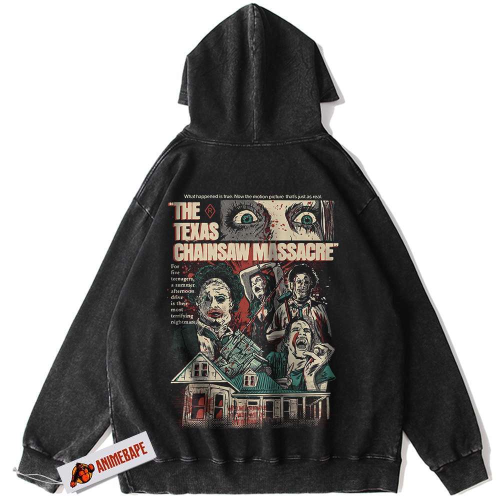 Texas Chain Saw Massacre Vintage Hoodie, Horror Movie Halloween