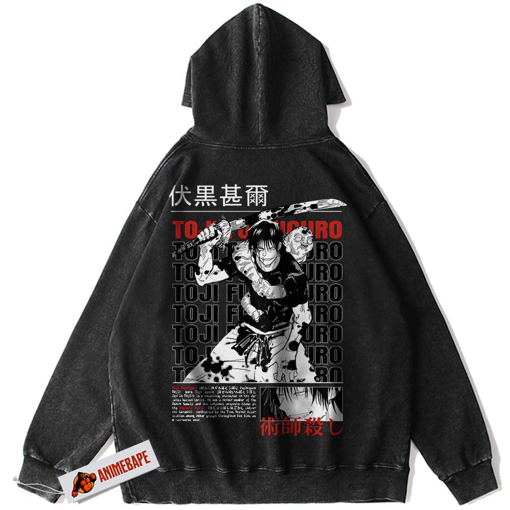 Toji Fushiguro Jujutsu Kaisen Vintage Hoodie, Anime Apparel