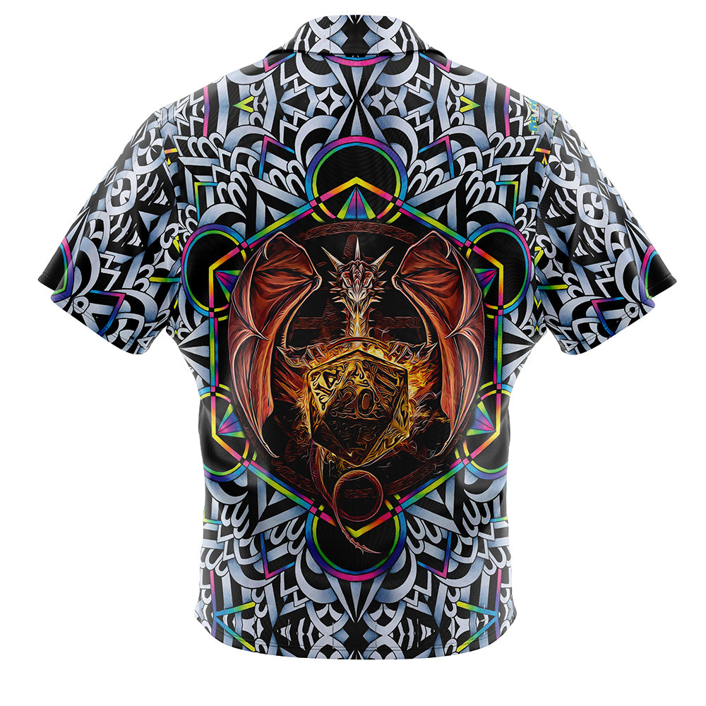 Trippy Dungeons & Dragons Button Up Hawaiian Shirt