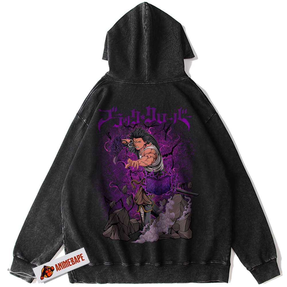 Yami Sukehiro Black Clover Anime Vintage Hoodie for Fans